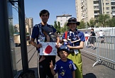 Семья болельщиков из Японии
